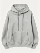 Unisex oversized huppari brodeerattu eläinkuvio löysä leikkaus hupulla