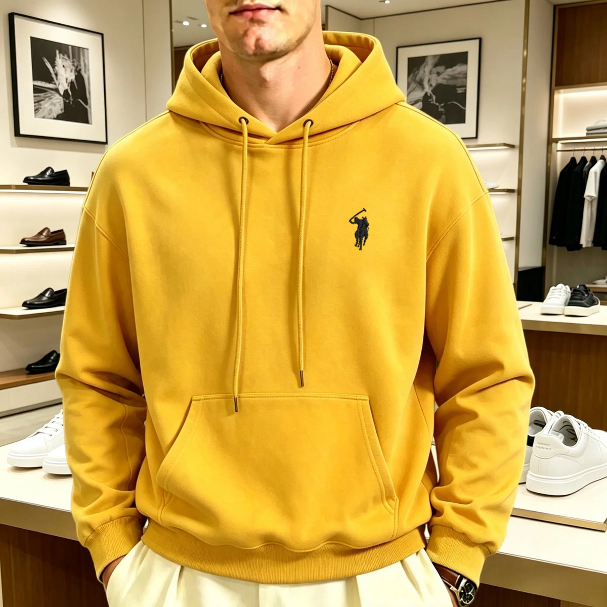 Unisex oversized huppari brodeerattu eläinkuvio pitkähihainen pullover
