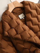 Dames elegante donsjas - met riem - warm en stijlvol