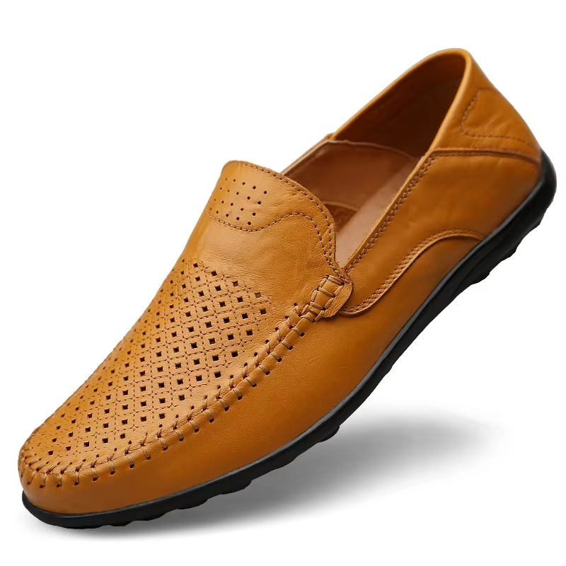 Miesten nahka loaferit slip-on italialaistyylinen casual dress kengät