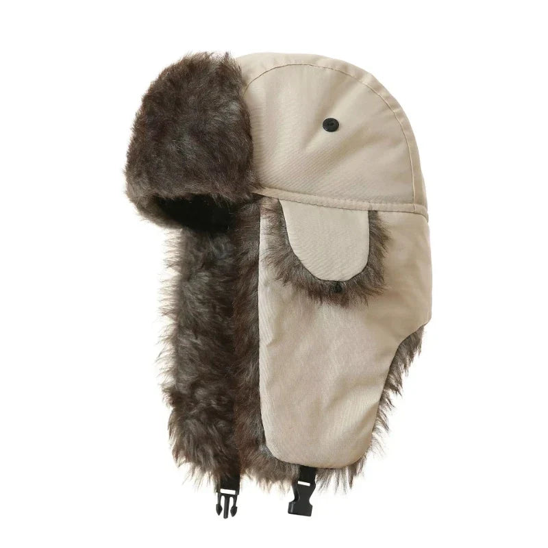 Trapper pipo tekoturkis unisex, korvaliepeillä ja tekoturkisvuorauksella