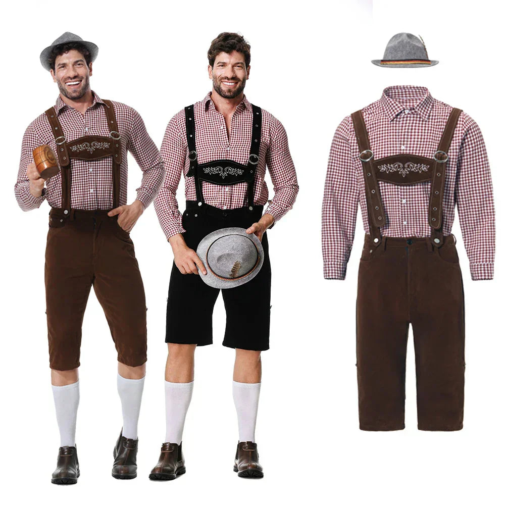 Miesten Trachten-housut ja Suspensorit - Nahka - Oktoberfest-valmis