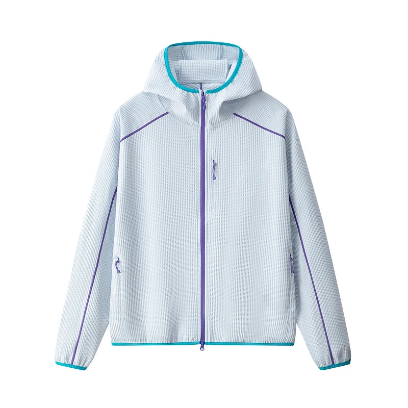 Unisex waffle soft shell takki korkea kaulus vetoketju kevät syksy ulkoilu