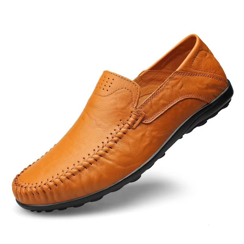 Miesten nahka loaferit slip-on italialaistyylinen casual dress kengät