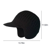 Neulottu lippalakkipipo unisex fleece vuorattu korvaklapeilla