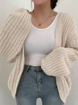 Naisten cardigan laternanhiha Y2K streetwear vintage tyyli