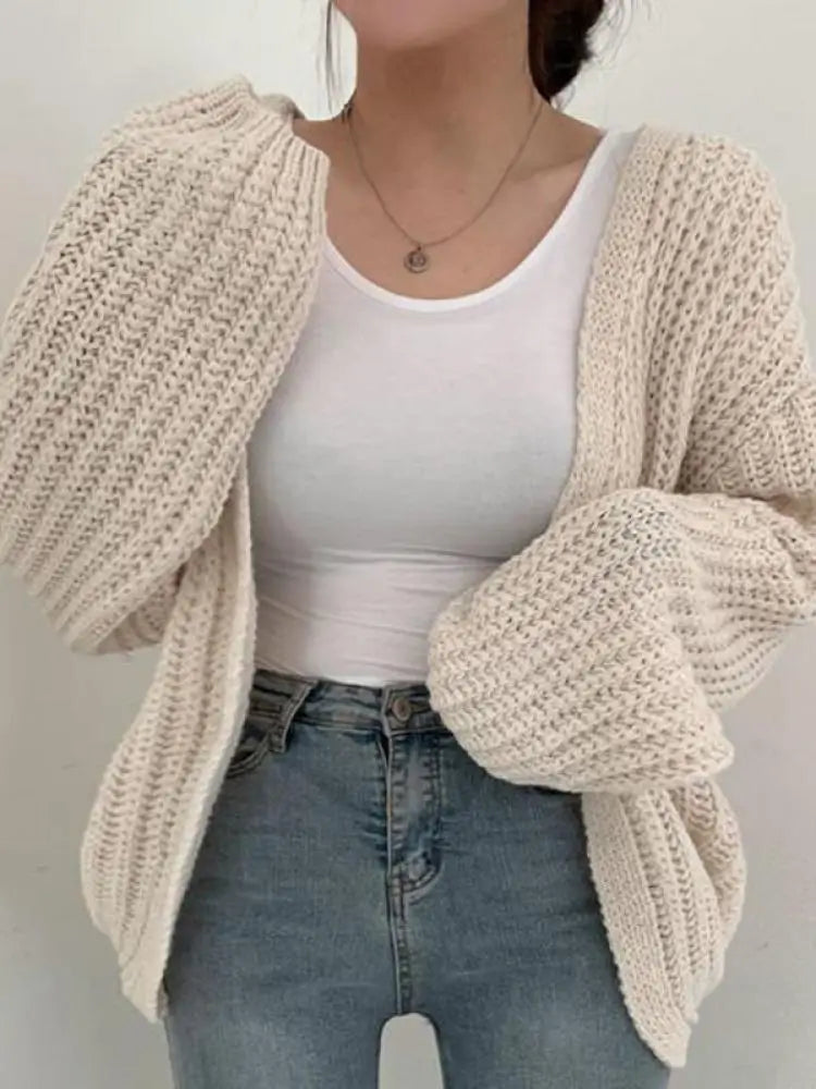 Naisten cardigan laternanhiha Y2K streetwear vintage tyyli