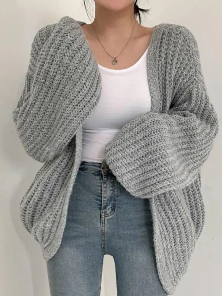 Naisten cardigan laternanhiha Y2K streetwear vintage tyyli