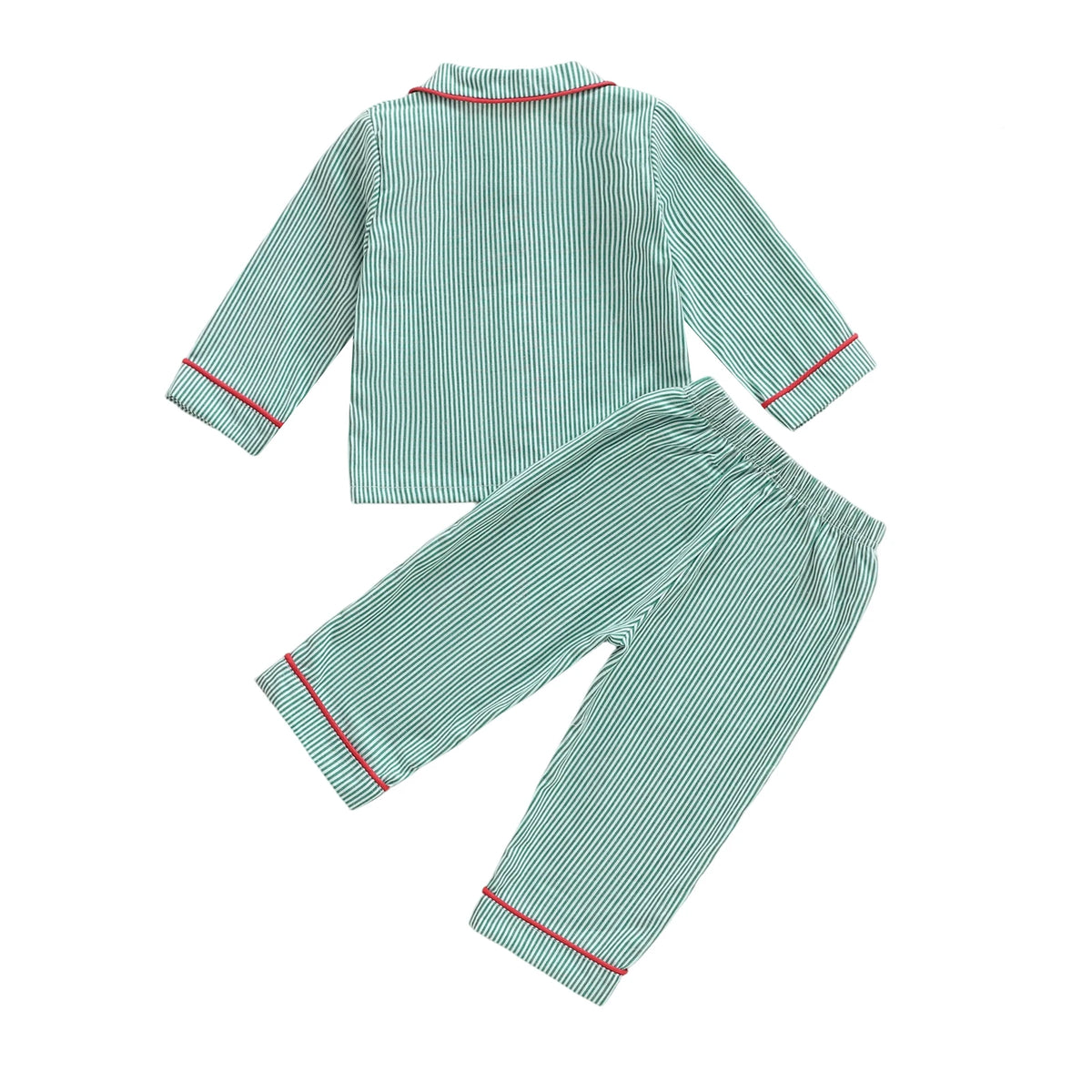 Lasten joulupyjama pojat pitkähihainen nappipaita ja housut 2-osainen setti