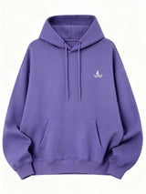 Unisex oversized huppari brodeerattu eläinkuvio löysä leikkaus hupulla