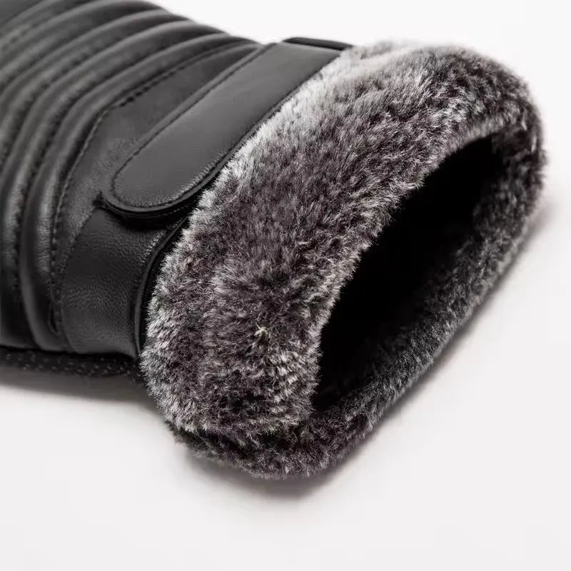 Miesten pyöräilyhanskat kosketusnäyttö, vedenpitävä talvimalli