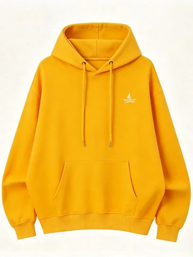 Unisex oversized huppari brodeerattu eläinkuvio löysä leikkaus hupulla