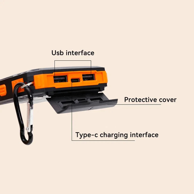 Aurinkoenergian Power Bank, jossa on taskulamppu - SolarCharge Pro-***Zonne-energie Powerbank met Zaklamp - SolarCharge Pro-EmiyoSuomi