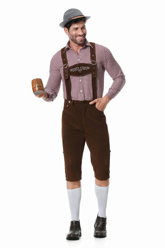 Herre Trachten-bukser og Suspensorier - Læder - Oktoberfest-klar