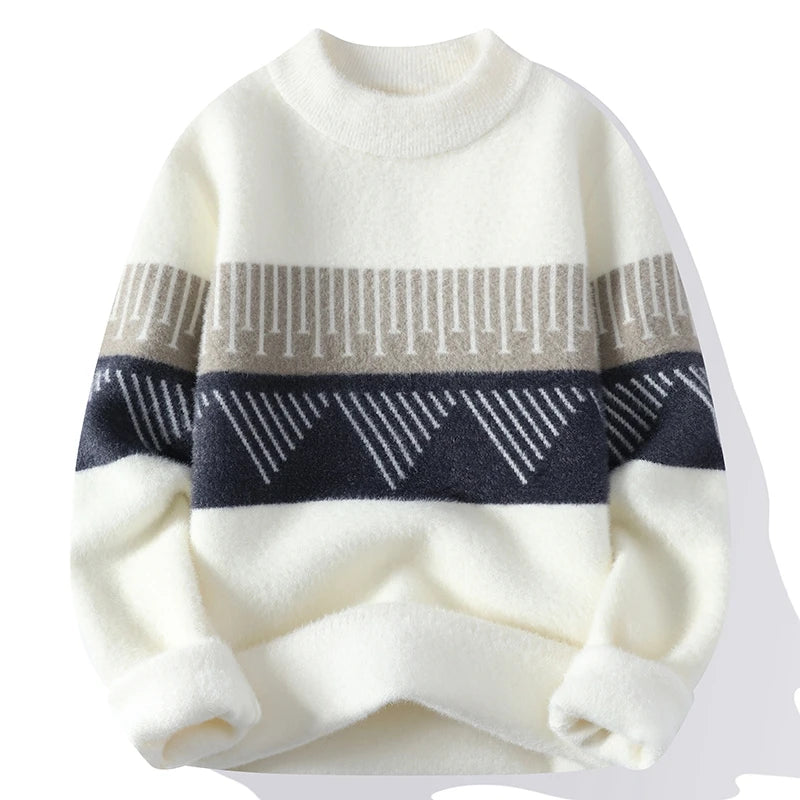 Jouluneule miesten pyöreäkaula pullover paksu casual talvineule