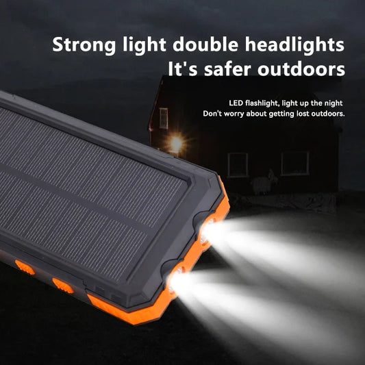 Aurinkoenergian Power Bank, jossa on taskulamppu - SolarCharge Pro-***Zonne-energie Powerbank met Zaklamp - SolarCharge Pro-EmiyoSuomi