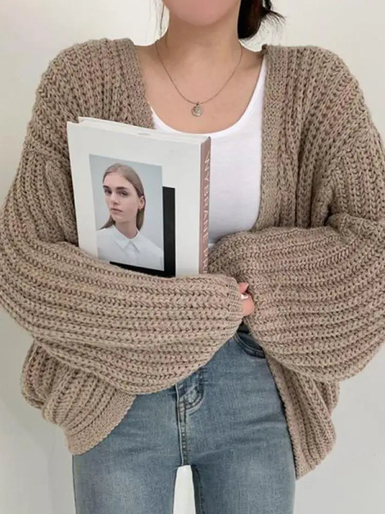 Naisten cardigan laternanhiha Y2K streetwear vintage tyyli