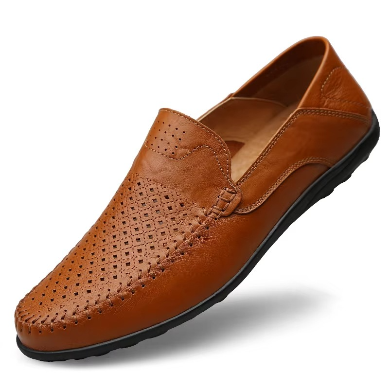 Miesten nahka loaferit slip-on italialaistyylinen casual dress kengät