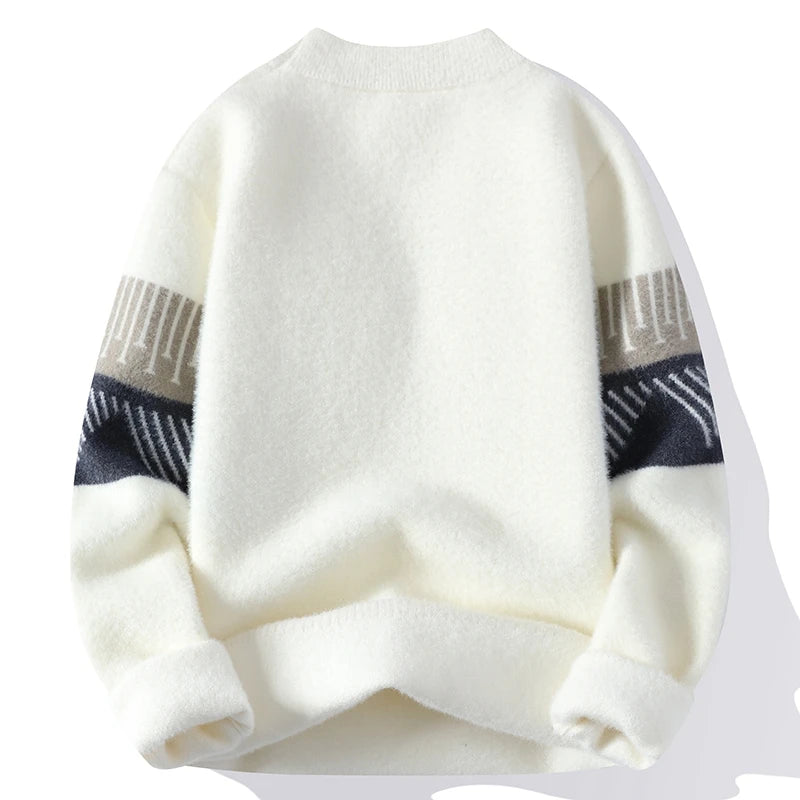 Jouluneule miesten pyöreäkaula pullover paksu casual talvineule