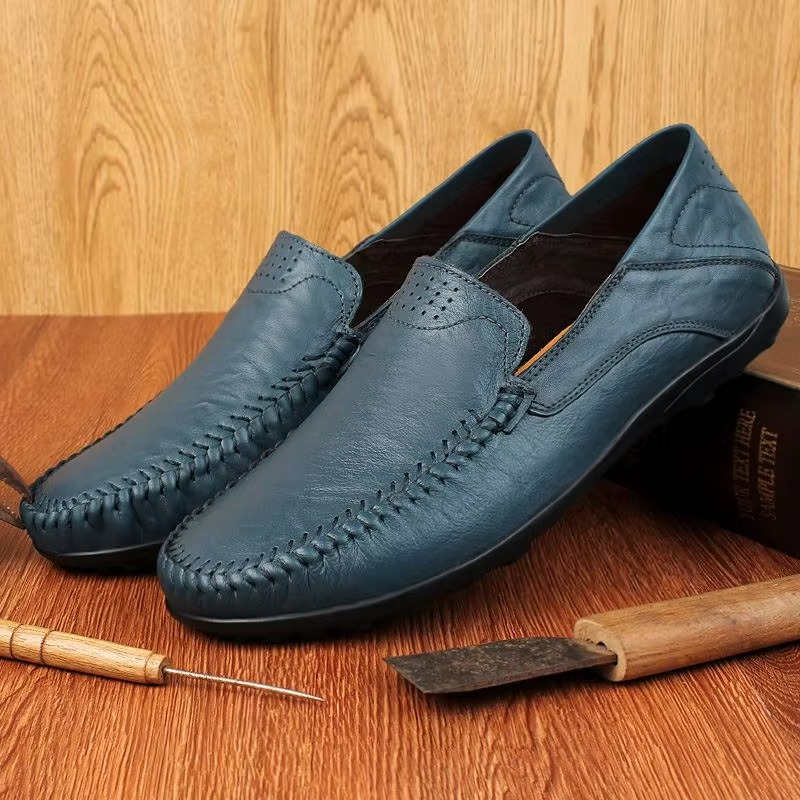 Miesten nahka loaferit slip-on italialaistyylinen casual dress kengät