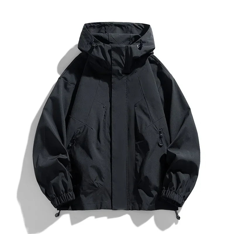 Miesten softshell tuulitakki hupullinen vedenpitävä ylisuuret koot 6XL 7XL 8XL
