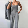 Wenna | Naisten Corset Top -setti | Blazer, housut ja toppi