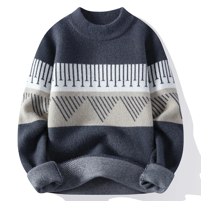 Jouluneule miesten pyöreäkaula pullover paksu casual talvineule