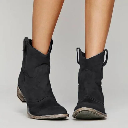 Naisten Vintage Suede Western Saappaat - EmiyoSuomi