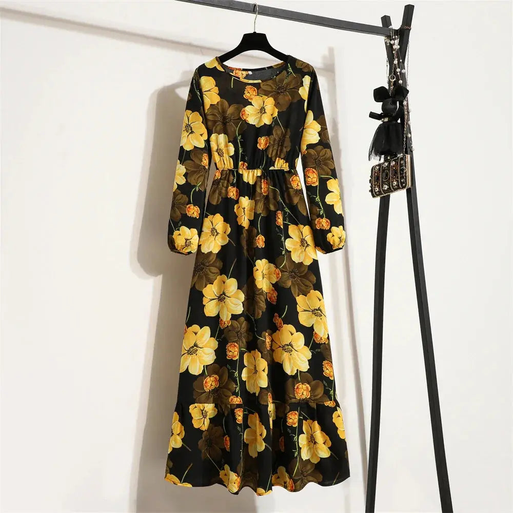 Dalia - Elegantti Pitkä Mekko - Kesäinen Kukka vivano-warszawa
