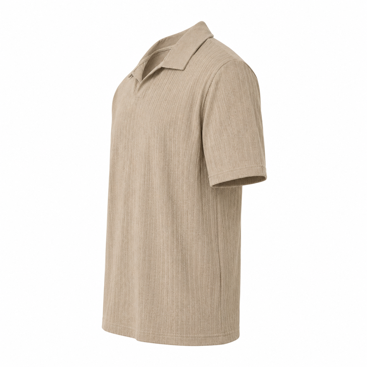Men's Turtleneck Shirt | White, Short Sleeve | Minimalist
