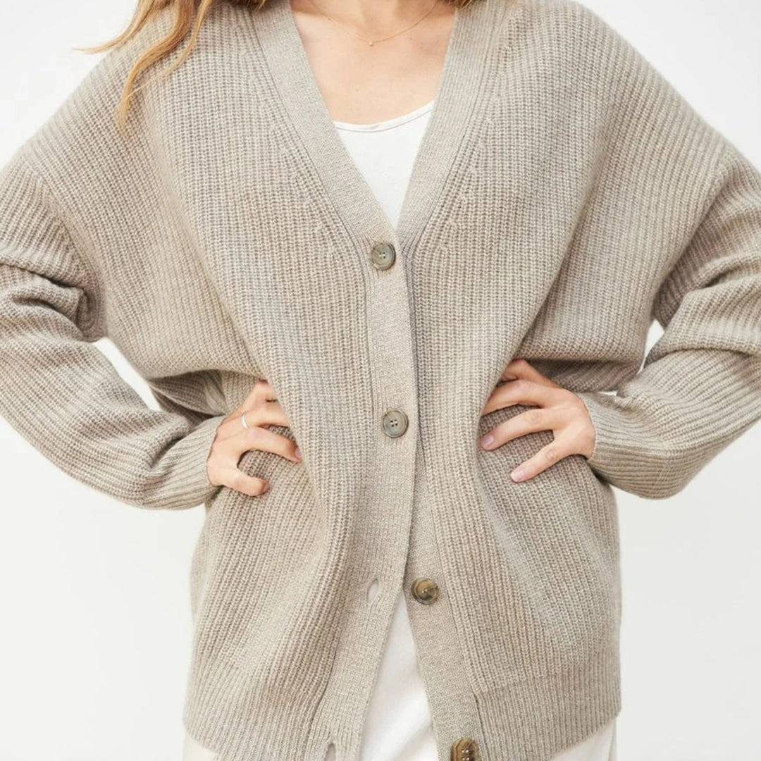 Naisten kaschmir cardigan oversized väljä istuvuus