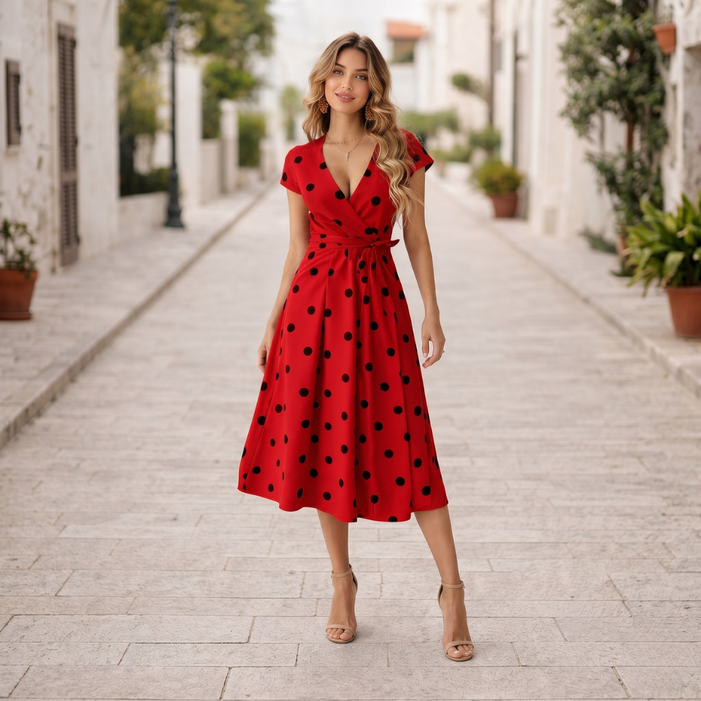 Polka Dot -mekko | Tyylikkäät, iloiset tyyli | Kesämuoti