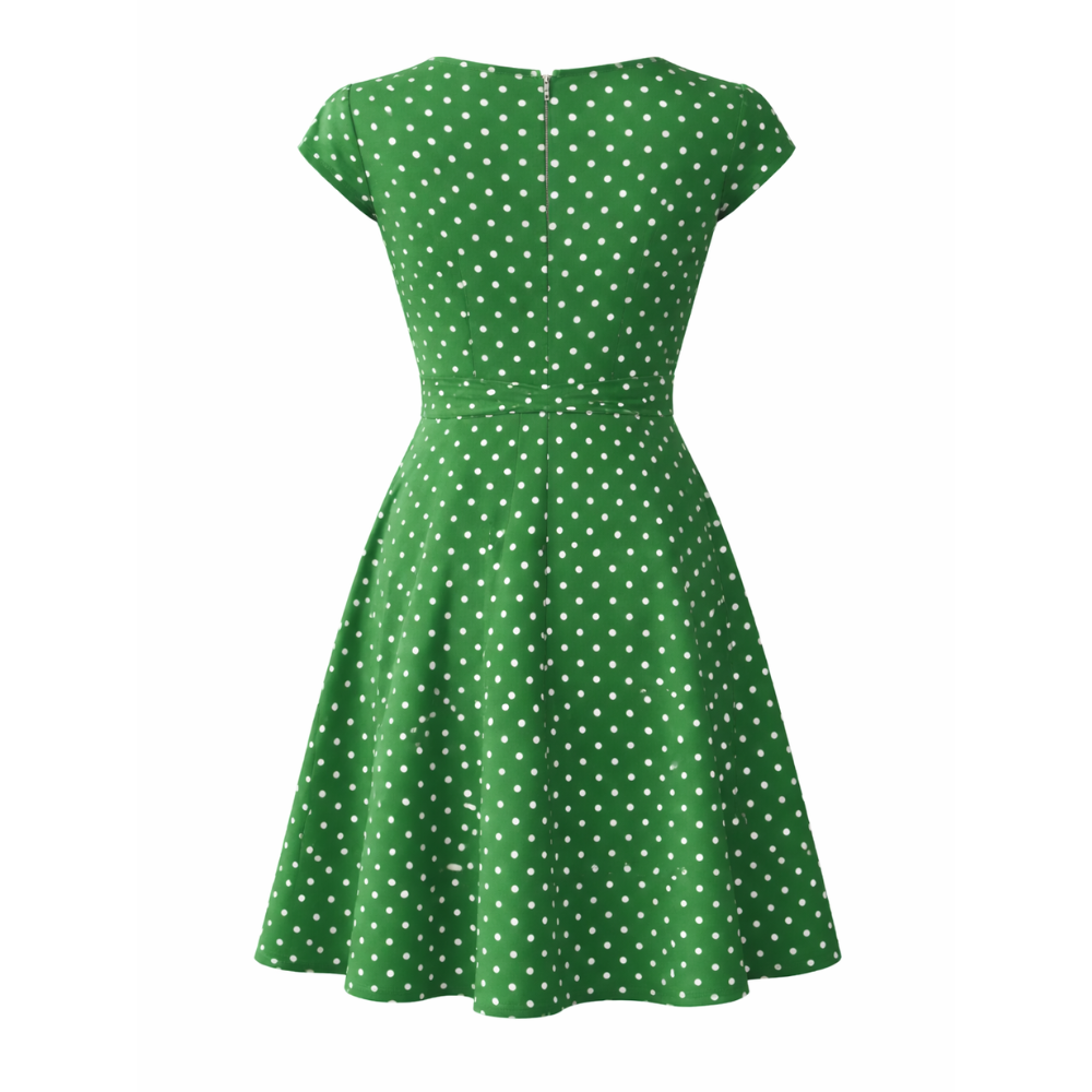 Polka Dot -mekko | Naisille, klassinen tyyli | Mukava istuvuus