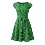 Polka Dot -mekko | Naisille, klassinen tyyli | Mukava istuvuus