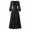 Polka Dot Dress | Naisten Elegantti, Klassinen Tyyli | Virtaava Istuvuus