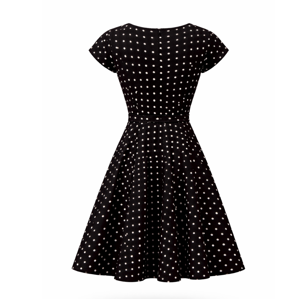 Polka Dot Mekko | Kaunis Solmittu Vyötärö | Naisten Mekko