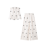 Kaksiosaiset asut | Naisten Polka Dot -asusetti | Tyylikkäät sopivat asut