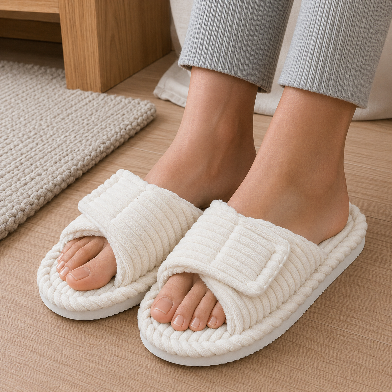 Orthopedic slippers | Velcro adjustments, Non-slip sole