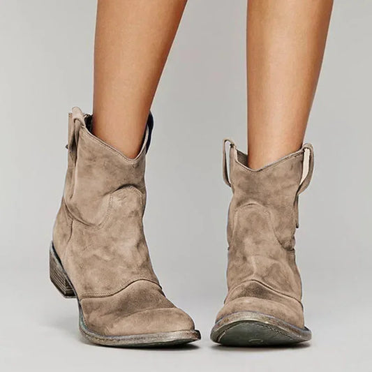 Naisten Vintage Suede Western Saappaat - EmiyoSuomi