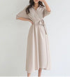 VIOLA - Chic longue robe - chaîne à nouer élégante-Mekot-EmiyoSuomi