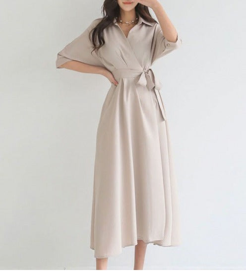 VIOLA - Chic longue robe - chaîne à nouer élégante-Mekot-EmiyoSuomi