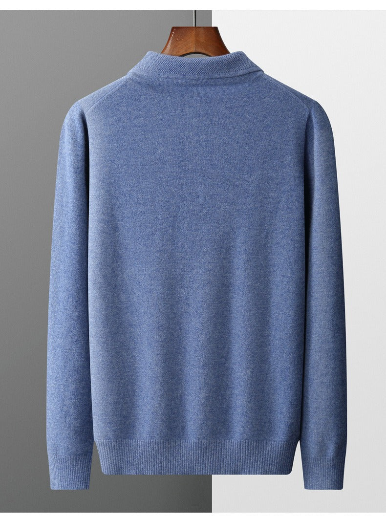 Miesten kašmirinneule | Polo-kaulus | Pehmeä, pullover