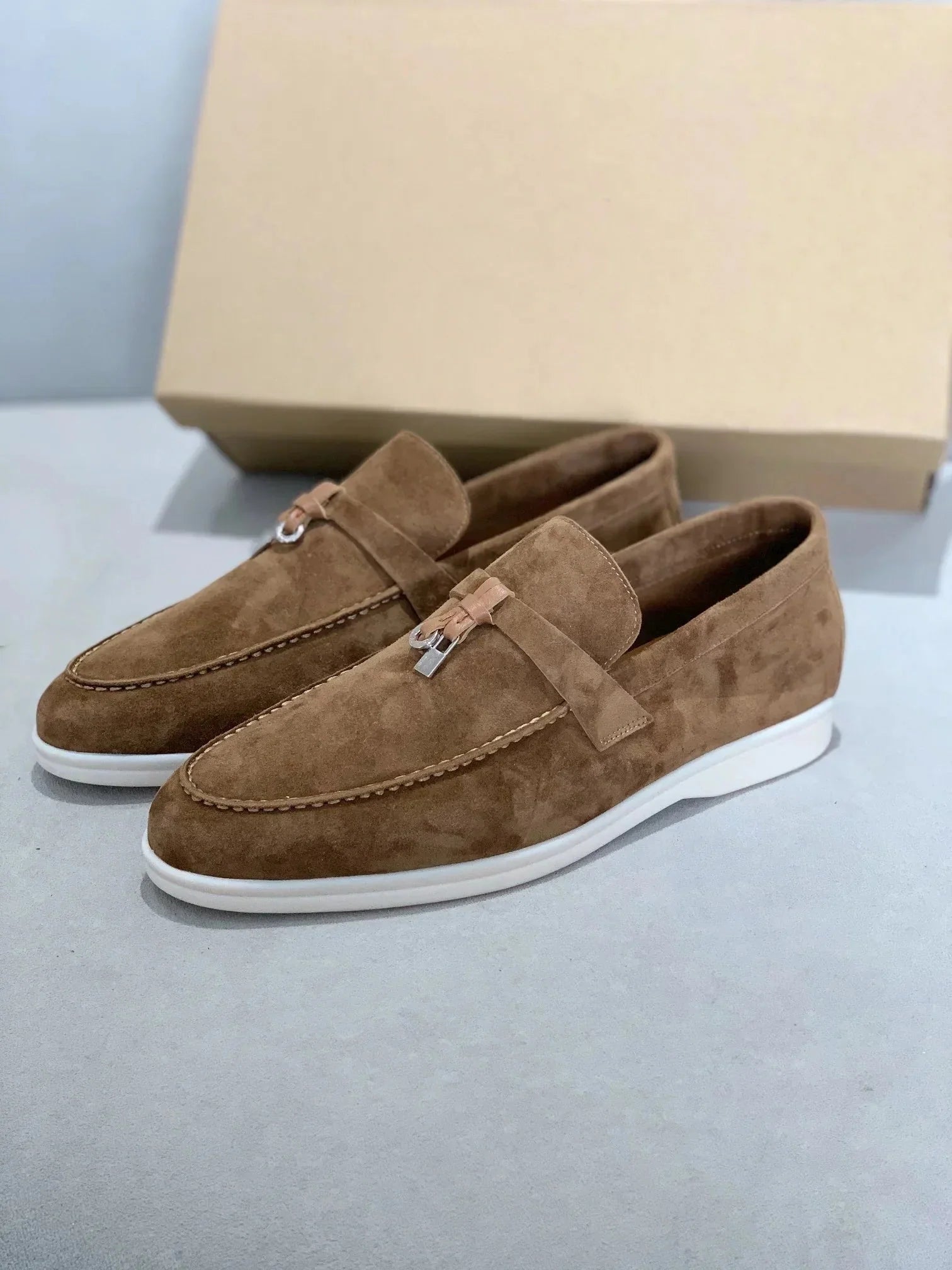 Miesten nahkakengät slip-on mokkasiinit mukavat