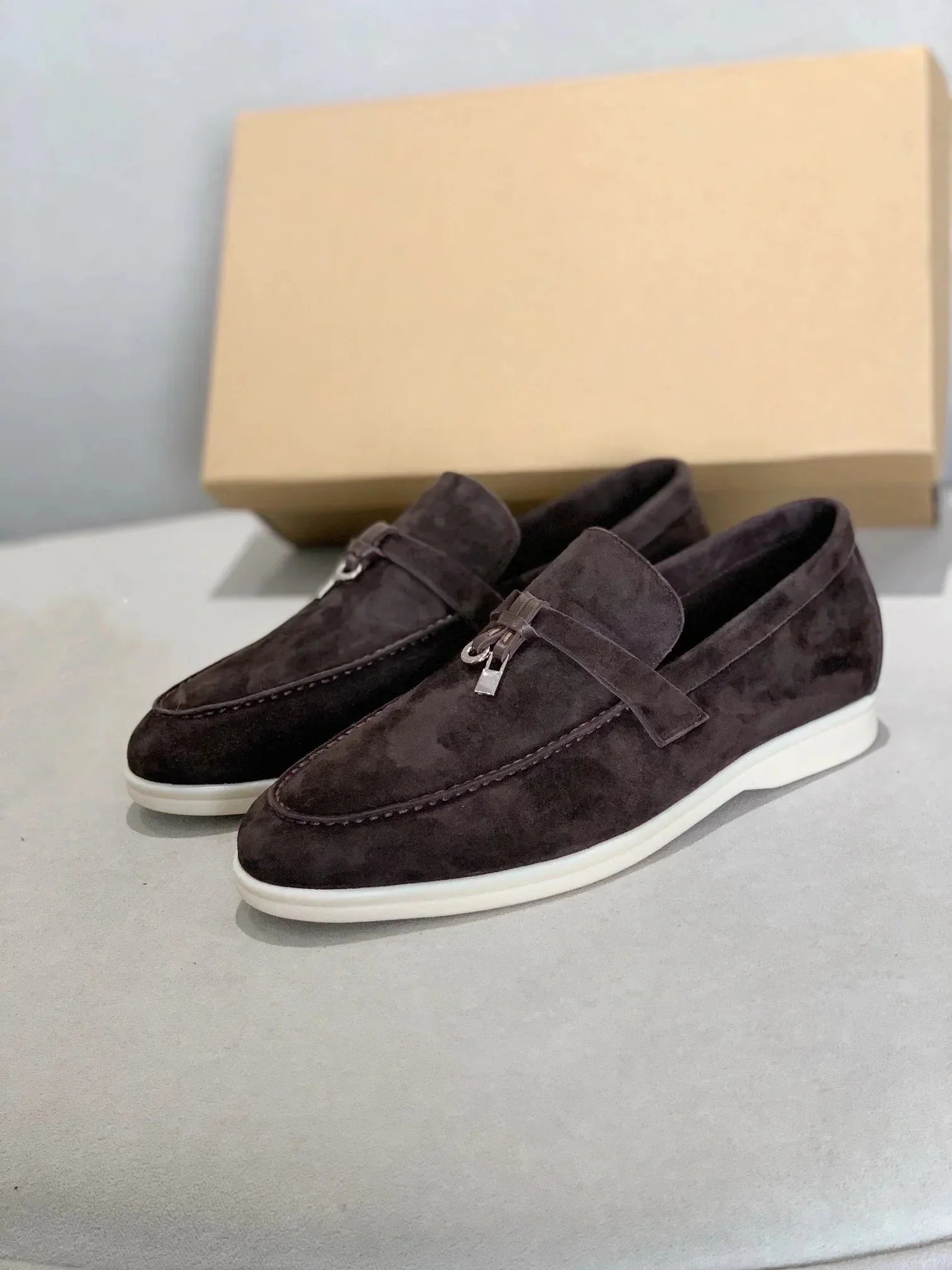 Miesten nahkakengät slip-on mokkasiinit mukavat