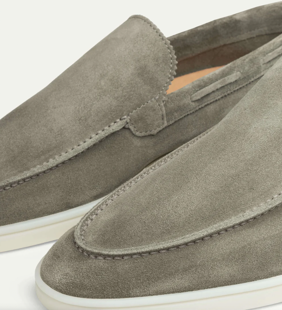 Miesten nahkaiset loaferit slip-on mokkanahasta
