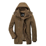 Miesten talviparka fleece vuorattu hupullinen takki