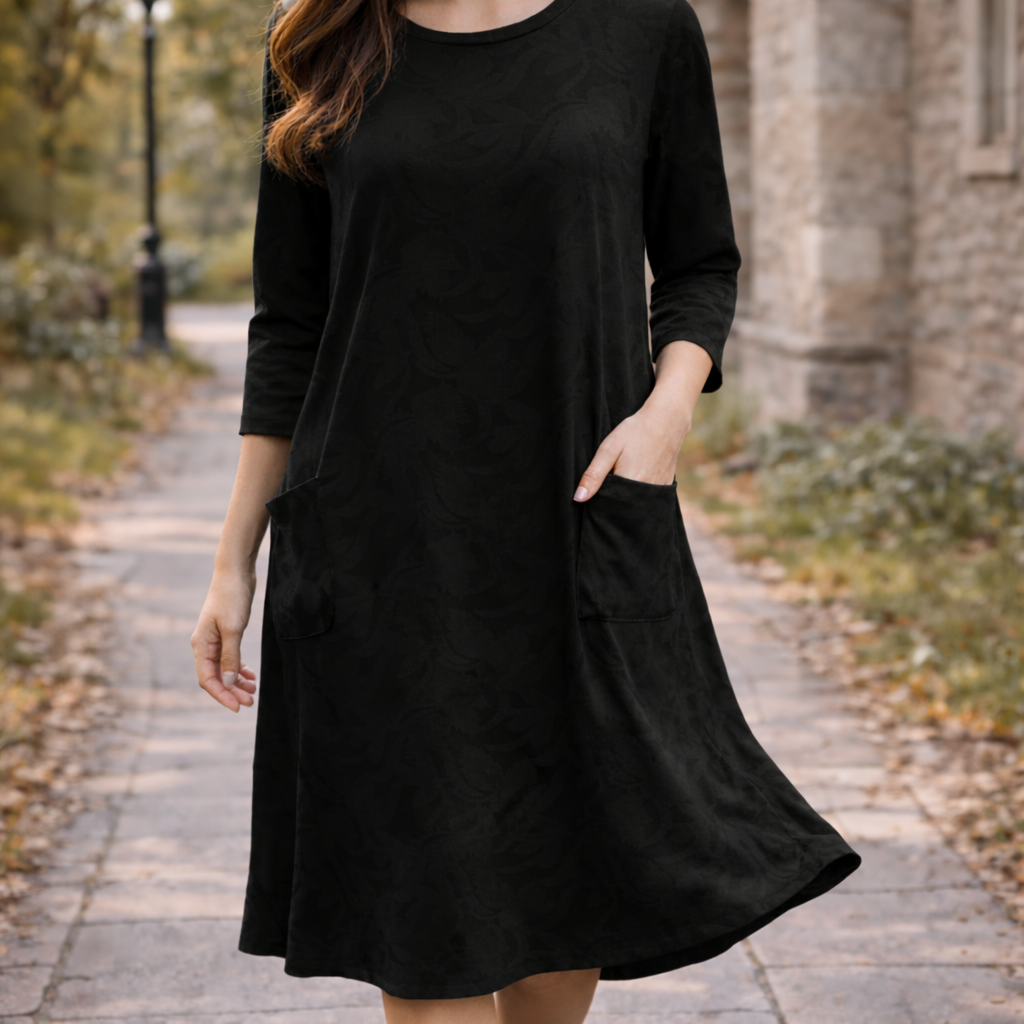 Leah - Elegantti talvimekko taskuilla