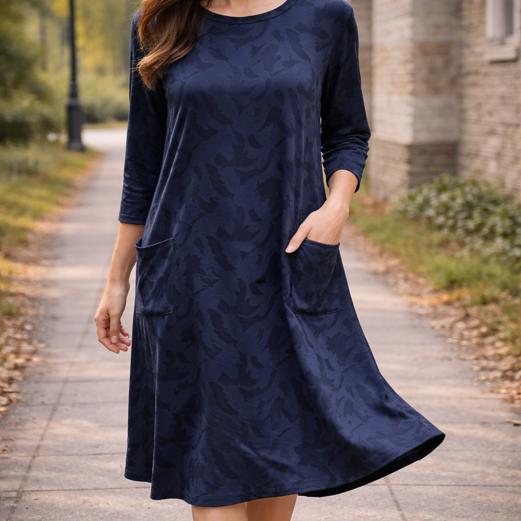 Leah - Elegantti talvimekko taskuilla