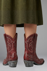 Lena | Naisten Nahka Cowboy Saappaat Kirjailtu Western