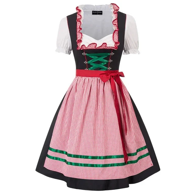 Naisten Mini Dirndl-mekko - Perinteinen Oktoberfest-muotoilu - Juhlavampi Trachten-mekko